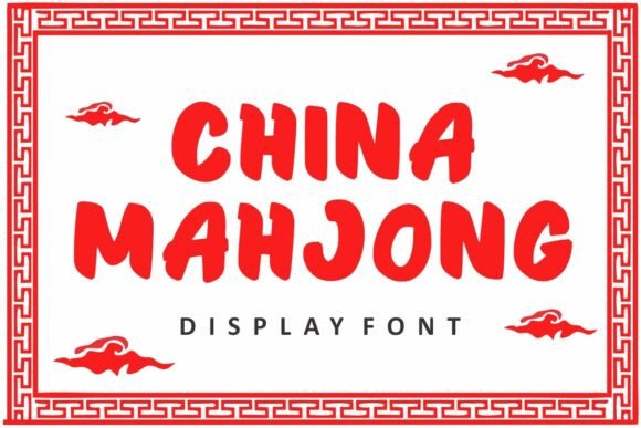 China Mahjong: A Bold Display Font for Crafters & Product Designers