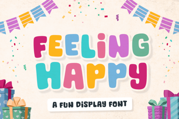Feeling Happy Font: A Joyful Display Typeface for Editorial Design
