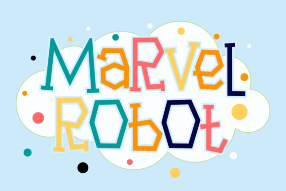 Marvel Robot: A Playful Display Font for Handmade Labels, Invitations & More