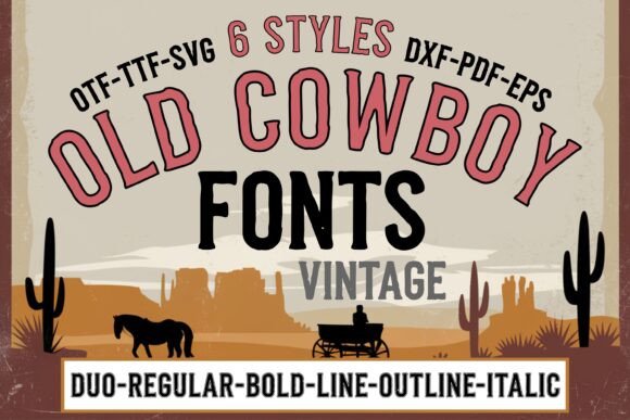 Old Cowboy Bundle: A Bold Display Font for Rustic Branding Projects