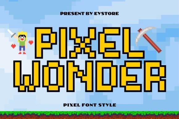 Pixel Wonder: A Bold Display Font for High-Energy Brand Designs
