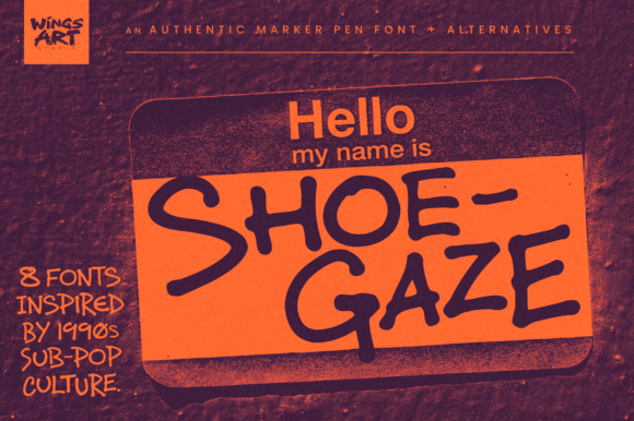 Shoegaze: A Handwritten Display Font with 90s Alt-Rock Soul