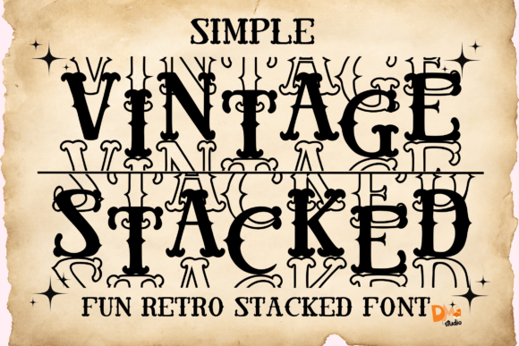Simple Vintage Stacked: A Charming Display Font for Editorial Design