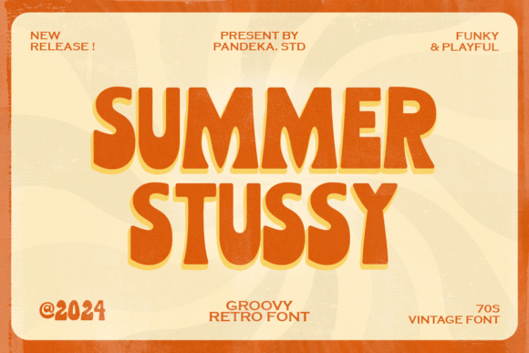 Summer Stussy: A Retro-Inspired Display Font That Brings the 70s Vibe to Modern Branding
