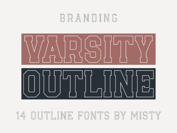 Varsity Outline: A Playful Display Font for Crafters and Makers